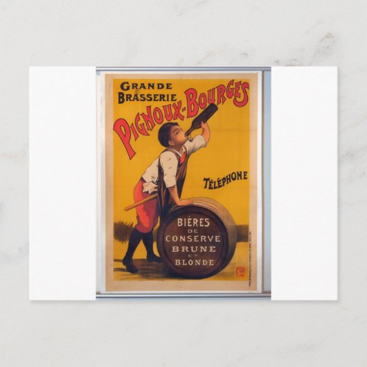 ヴィンテージ広告ビールのポスター ポストカード (正面)