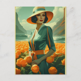 ヴィンテージ広告ファッションはがき ポストカード