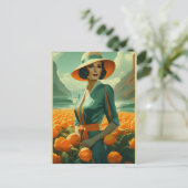 ヴィンテージ広告ファッションはがき ポストカード (スタンド正面)