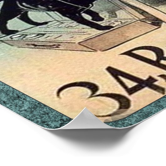 ヴィンテージ広告フランスのアーティスト展 ポスター (角)