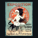 ヴィンテージ広告フランスのアーティスト展 ポスター<br><div class="desc">フランスの34 Rue de ProvenceでA. Willetteのスケッチの博覧会のためのレトロ広告。アールヌーボーのスタイル女性の期間のファッション絵を描は黒い猫が見広告ている間の一枚の。</div>