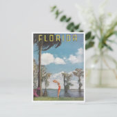 ヴィンテージ広告フロリダの女性 ポストカード (スタンド正面)