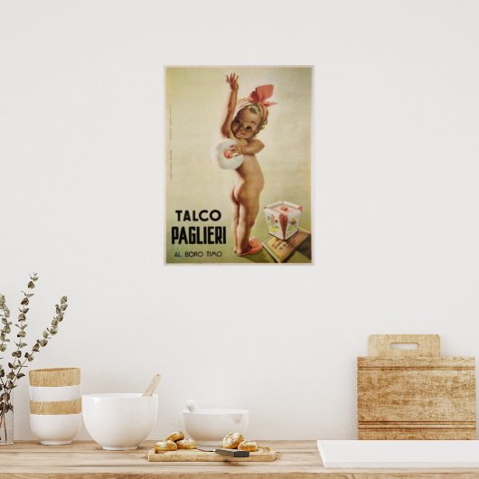 ヴィンテージ広告ポスターのかわいいベビーのポスター ポスター (キッチン)