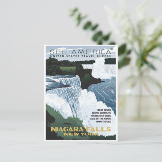 ヴィンテージ広告ポスターのポストカード ポストカード (スタンド正面)