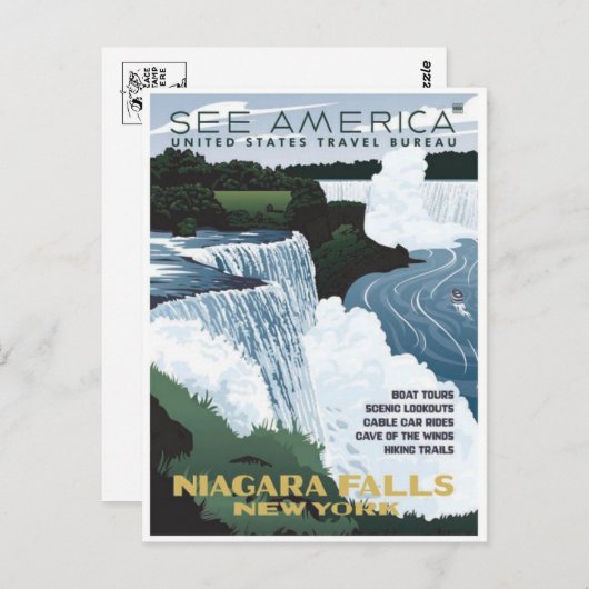 ヴィンテージ広告ポスターのポストカード ポストカード (正面/裏面)