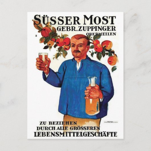 ヴィンテージ広告ポスターの葉書 ポストカード (正面)