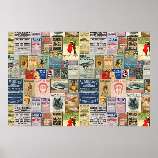 ヴィンテージ広告ポスターまたはデコページ ポスター (正面)