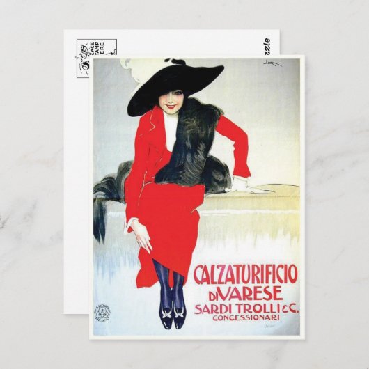 ヴィンテージ広告ポスターポストカード ポストカード (正面/裏面)