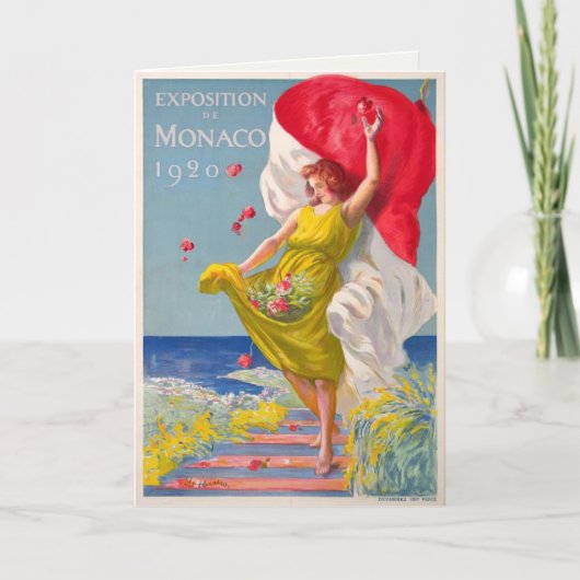 ヴィンテージ広告ポスター付きグリーティングカード カード (正面)