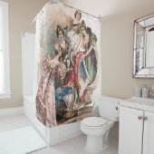 ヴィンテージ広告ポスター シャワーカーテン (インサイチュ)