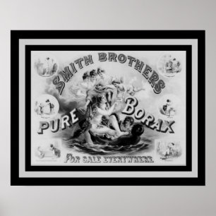 ヴィンテージ広告ポスターSmith Bros Borax 16 x 20 ポスター