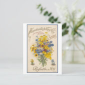 ヴィンテージ広告マンデビルフラワーシード ポストカード (スタンド正面)