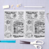 ヴィンテージ広告切り離し、ギフト 薄葉紙 (クラフト)