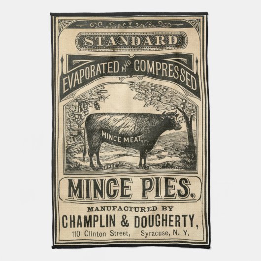 ヴィンテージ広告台所タオル キッチンタオル (縦)