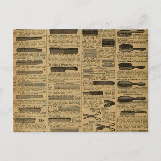 ヴィンテージ広告新聞美しい ポストカード (正面)