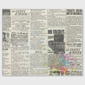 ヴィンテージ広告新聞 ラッピングペーパー (フラット)