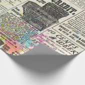 ヴィンテージ広告新聞 ラッピングペーパー (角)