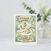 ヴィンテージ広告日本絹のラベル力士 ポストカード