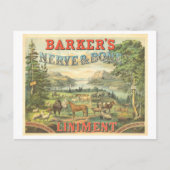 ヴィンテージ広告用馬用特許医薬品 ポストカード (正面)