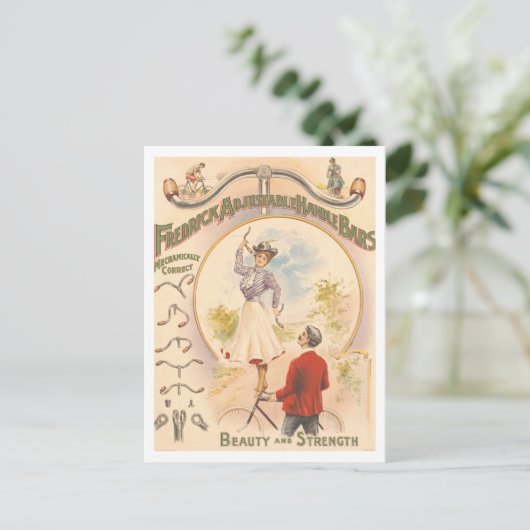 ヴィンテージ広告自転車ハンドルバー ポストカード (スタンド正面)