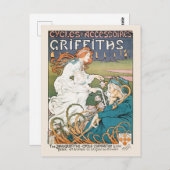 ヴィンテージ広告自転車ポスターフランス1898 ポストカード (正面/裏面)