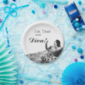 ヴィンテージ広告食べ「ドリンクとビーディヴァ」紙プレート ペーパープレート (パーティー)