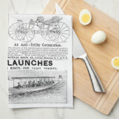 ヴィンテージ広告 キッチンタオル (四つ折り)