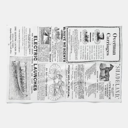 ヴィンテージ広告 キッチンタオル (横)