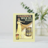 ヴィンテージ広告、クーパーの乳油液 ポストカード (スタンド正面)