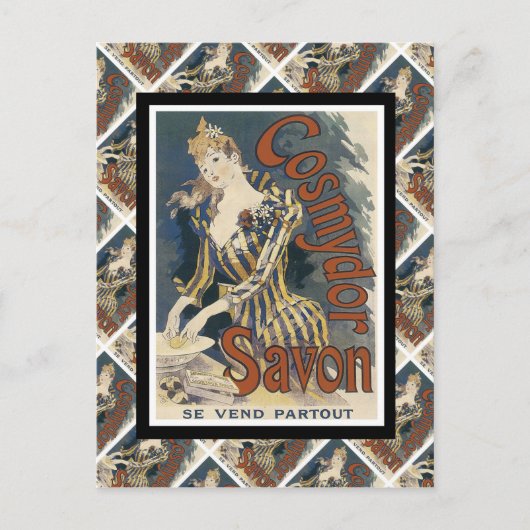 ヴィンテージ広告・ソープフランスのン ポストカード (正面)