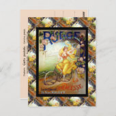 ヴィンテージ広告・自転車フランスの ポストカード (正面/裏面)