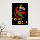 ヴィンテージ広告byカプピエロ – Chocolat Klaus ポスター (キッチン)