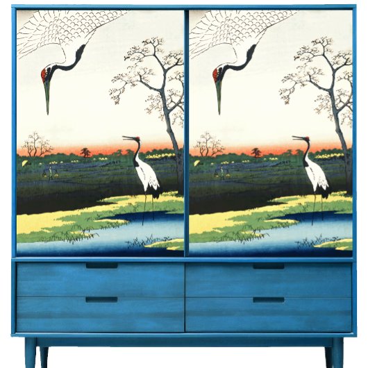 ヴィンテージ広重クレーンの傑作 薄葉紙