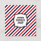 ヴィンテージ床屋ストライプ店 スクエア名刺 (裏面)