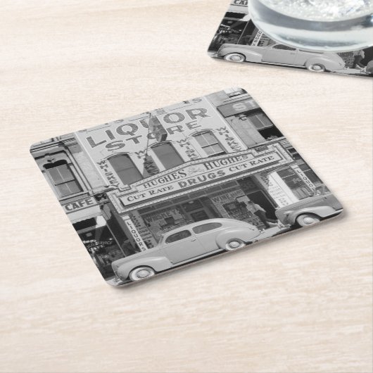 ヴィンテージ店写真 スクエアペーパーコースター (アングル)