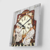 ヴィンテージ店 スクエア壁時計 (傾斜)