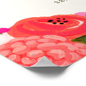 ヴィンテージ庭園の結婚式ウェルカムポスター ポスター (角)