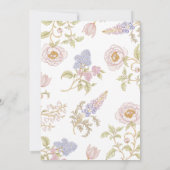 ヴィンテージ庭園の結婚式パーティー 招待状 (裏面)