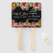 ヴィンテージ庭園の結婚式ファン ハンドファン (正面&裏面)