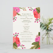 ヴィンテージ庭園の結婚式プログラム (スタンド正面)