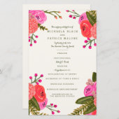 ヴィンテージ庭園の結婚式プログラム (正面/裏面)