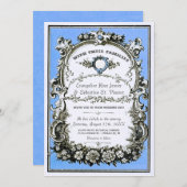 ヴィンテージ庭園の結婚式招待状 招待状 (正面/裏面)