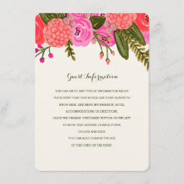 ヴィンテージ庭園の結婚式挿入 エンクロージャーカード