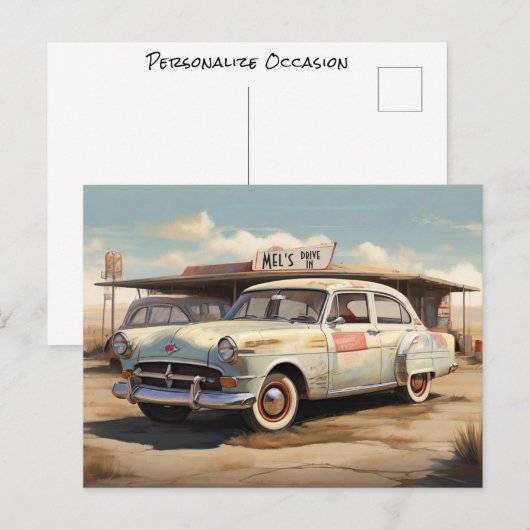 ヴィンテージ廃車車レストラン ポストカード (正面/裏面)