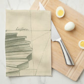 ヴィンテージ建築の階段、らせん階段 キッチンタオル (四つ折り)