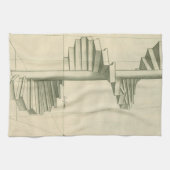 ヴィンテージ建築の階段、らせん階段 キッチンタオル (横)