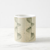ヴィンテージ建築の階段、らせん階段 コーヒーマグカップ (中央)