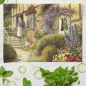 ヴィンテージ建築カントリーコテージハウス キッチンタオル (折り畳み)