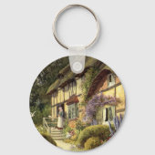 ヴィンテージ建築カントリーコテージハウス キーホルダー (正面)