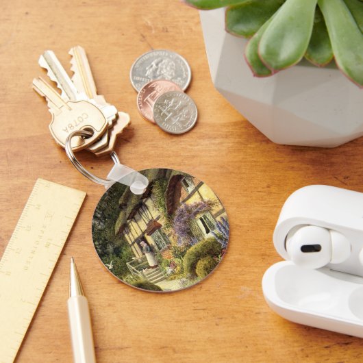 ヴィンテージ建築カントリーコテージハウス キーホルダー (デスク)